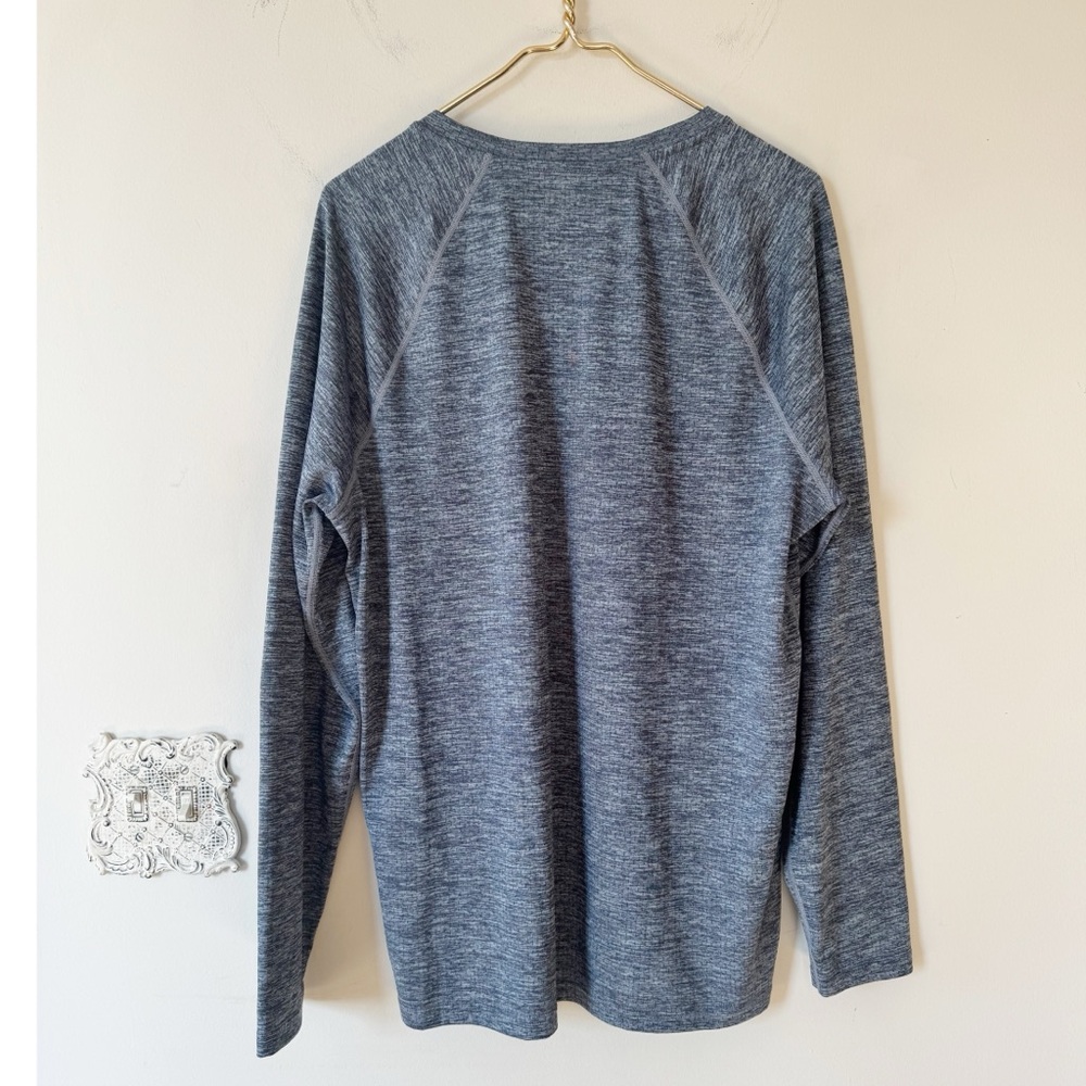 Quince Mesh Performance Training Long Sleeve Tee Heather Blue L - Picture 6 of 8